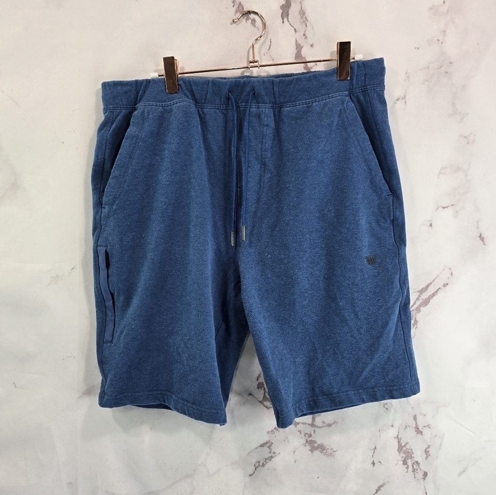 Mac Weldon Shorts Mens Medium Blue 9 Inch Sweat Lounge Drawstring Pull On